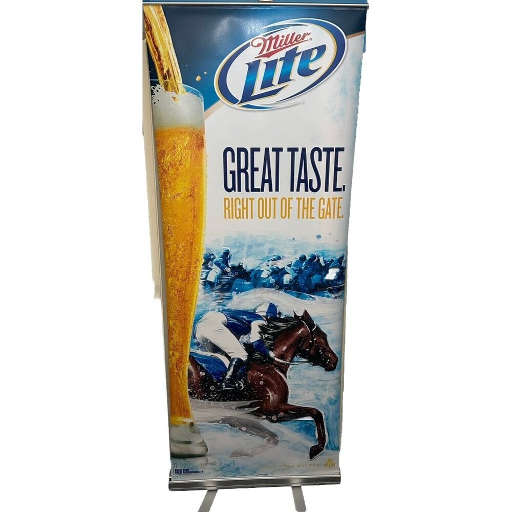 Rare 2011 Miller Light/ Ky Derby Retractable Sign